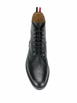 Thom Browne Contrast 4-bar Emboss Wingtip Boot