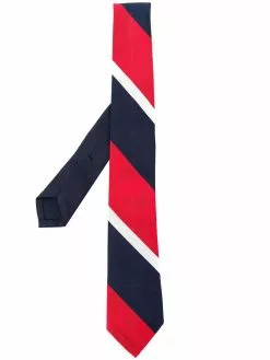 Thom Browne Wide Repp Stripe Mogador Necktie