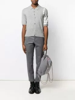 Thom Browne 4-bar 2-in-1 Cashmere Half-vest Polo