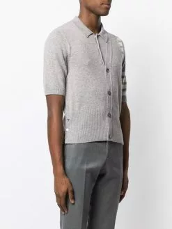Thom Browne 4-bar 2-in-1 Cashmere Half-vest Polo