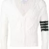 Thom Browne 4-bar Aran Cable Short Cardigan