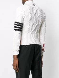 Thom Browne 4-bar Aran Cable Short Cardigan
