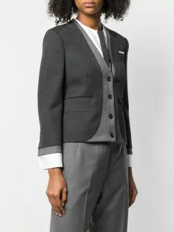 Thom Browne Trompe L'Oeil suit sport coat cropped jackets of women 7 Thom Browne Trompe L'Oeil suit sport coat