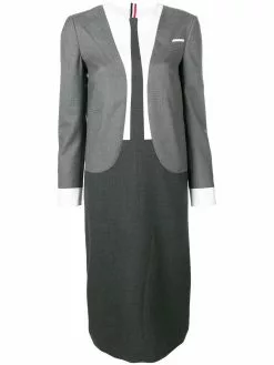 Thom Browne Trompe L'Oeil Super 120s Suit Dress