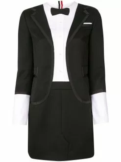 Thom Browne trompe l'oeil tuxedo mini dress