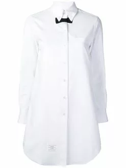 Thom Browne trompe l'oeil tie piqué shirtdress