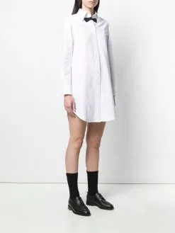 Thom Browne trompe l'oeil tie piqué shirtdress