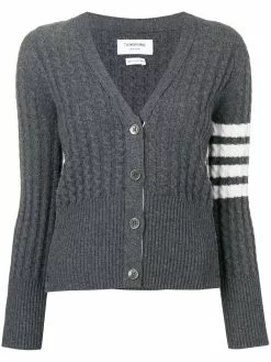 Thom Browne 4-Bar baby cable cashmere cardigan