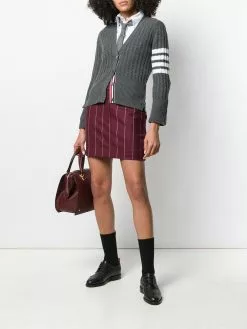 Thom Browne 4-Bar baby cable cashmere cardigan