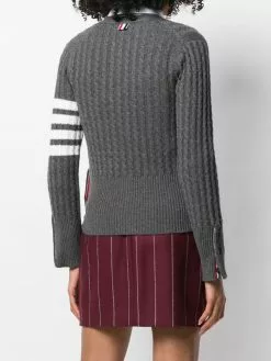 Thom Browne 4-Bar baby cable cashmere cardigan