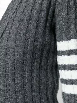 Thom Browne 4-Bar baby cable cashmere cardigan