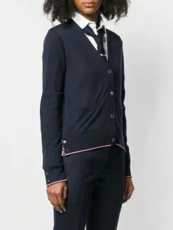 Thom Browne RWB tipping cashmere cardigan