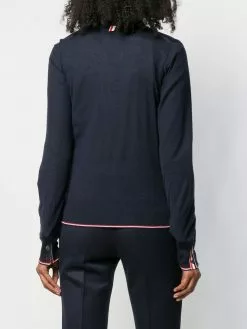 Thom Browne RWB tipping cashmere cardigan