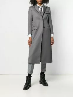 Thom Browne Fur Collar Elongated Chesterfield