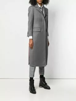 Thom Browne Fur Collar Elongated Chesterfield