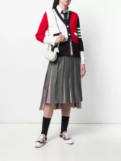 Thom Browne super 120s combo pleat skirt
