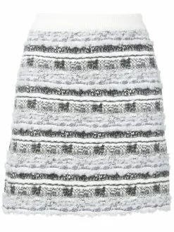 Thom Browne Check Tweed Yarn Miniskirt