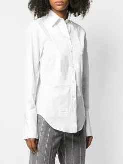 Thom Browne solid poplin tuxedo shirt