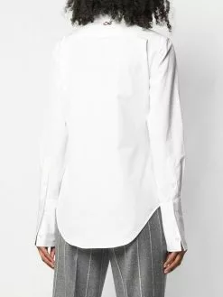 Thom Browne solid poplin tuxedo shirt