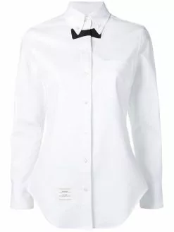 Thom Browne trompe l'oeil bow tie piqué shirt