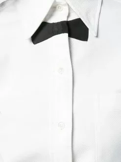 Thom Browne trompe l'oeil bow tie piqué shirt