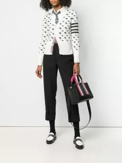 Thom Browne tuxedo stripe backstrap trousers