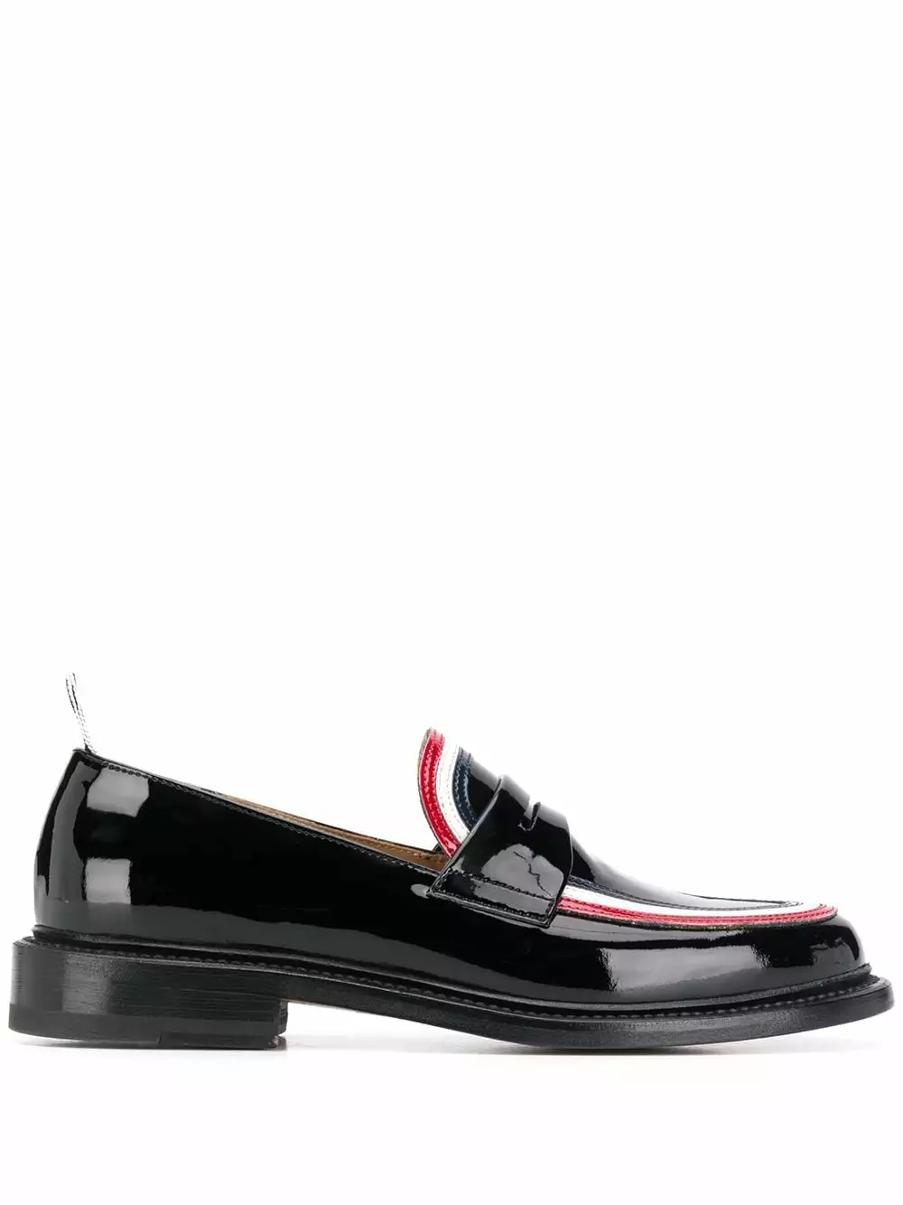 Thom Browne RWB detail penny loafers of women 1 Thom Browne RWB-detail penny loafers
