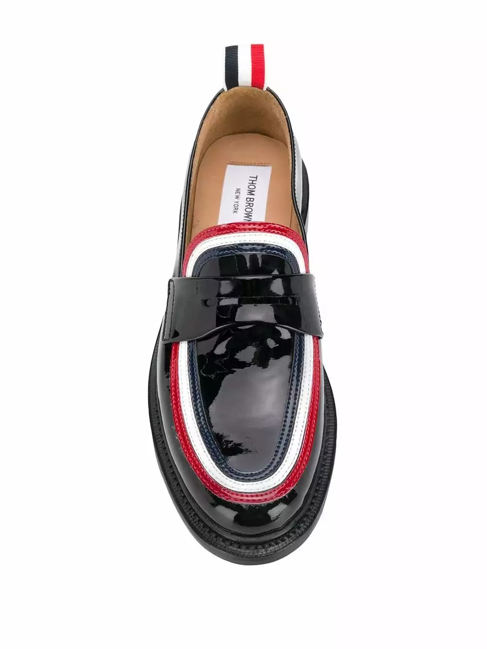 Thom Browne RWB detail penny loafers of women 4 Thom Browne RWB-detail penny loafers