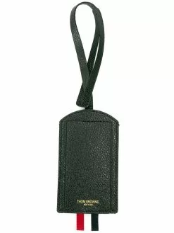 Thom Browne 4-bar stripe luggage tag