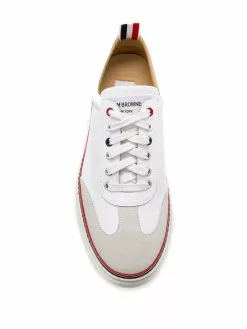 Thom Browne low-top calfskin sneakers