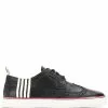 Thom Browne 4-bar pebbled brogue sneakers
