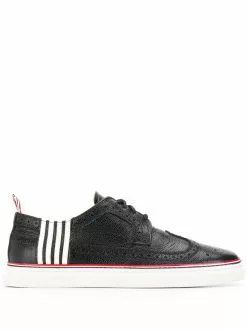 Thom Browne 4-bar pebbled brogue sneakers