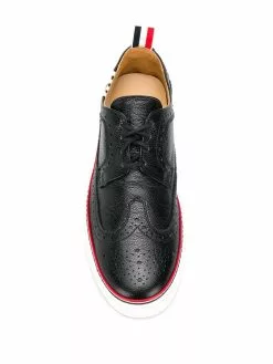 Thom Browne 4-bar pebbled brogue sneakers
