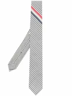 Thom Browne RWB stripe wool tie