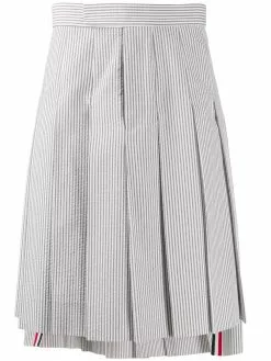 Thom Browne seersucker pleated skirt