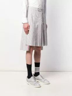 Thom Browne seersucker pleated skirt
