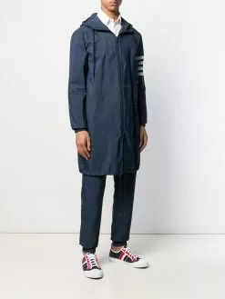 Thom Browne 4-Bar long hooded parka