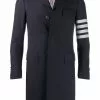 Thom Browne 4-Bar plain weave suiting overcoat