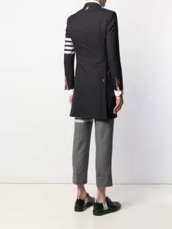 Thom Browne 4-Bar plain weave suiting overcoat