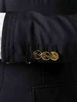 Thom Browne 4-Bar plain weave suiting overcoat