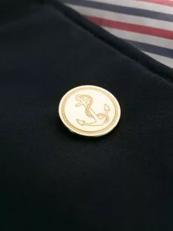 Thom Browne 4-Bar plain weave suiting overcoat