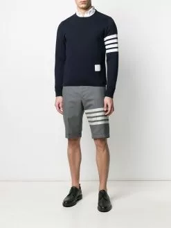 Thom Browne 4-Bar plain weave suiting shorts