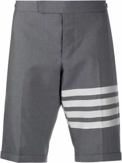 Thom Browne 4-Bar plain weave suiting shorts