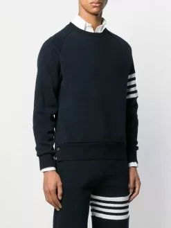 Thom Browne 4-Bar raglan-sleeve sweatshirt