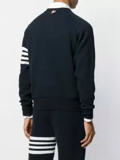 Thom Browne 4-Bar raglan-sleeve sweatshirt