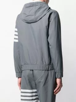 Thom Browne 4 Bar ripstop zip up hoodie lightweight jackets of men 10 Thom Browne 4-Bar ripstop zip-up hoodie