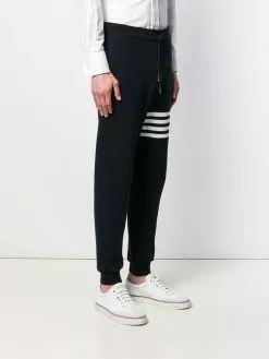 Thom Browne 4-Bar waffle stitch track pants