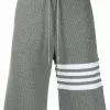 Thom Browne 4-Bar waffle stitch track shorts