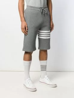 Thom Browne 4-Bar waffle stitch track shorts
