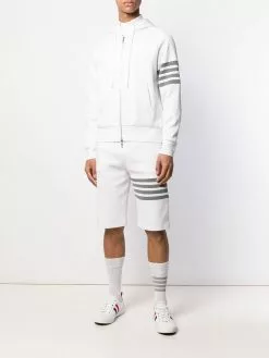 Thom Browne 4-Bar waffle stitch track shorts